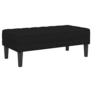 Set pohovek s polštářem 2 pcs Černá Polyester - obrázek 6