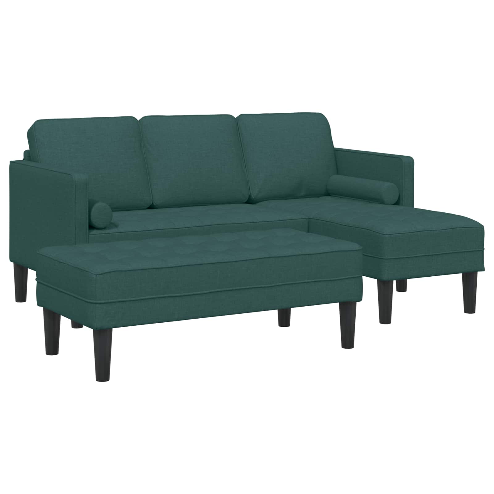 Thumbnail - vidaXL Sofa Set mit Kissen 2 pcs Dunkelgrün Polyester