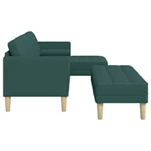 Set pohovek s polštářem 2 pcs Tmavě zelená Polyester - obrázek 7