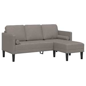 Set pohovek s polštářem 2 pcs Taupe Polyester - obrázek 5