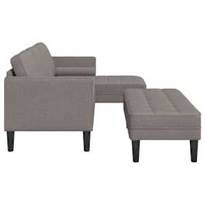 Set pohovek s polštářem 2 pcs Taupe Polyester - obrázek 8