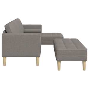 Set pohovek s polštářem 2 pcs Taupe Polyester - obrázek 7