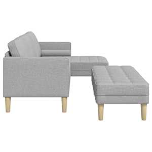 Set pohovek s polštářem 2 pcs Oblačno šedá Polyester - obrázek 7