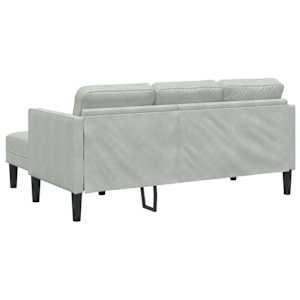 Set pohovek s polštářem 2 pcs Světle šedá Polyester - obrázek 8