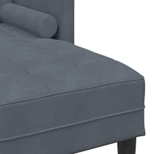 Set pohovek s polštářem 2 pcs Tmavě šedá Polyester - obrázek 9