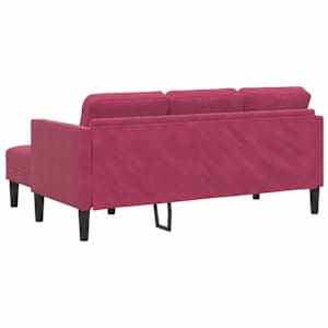 Set pohovek s polštářem 2 pcs Víno Červené Polyester - obrázek 8