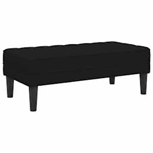 Set pohovek s polštářem 2 pcs Černá Polyester - obrázek 6