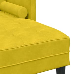 Set pohovek s polštářem 2 pcs Žlutá Polyester - obrázek 7