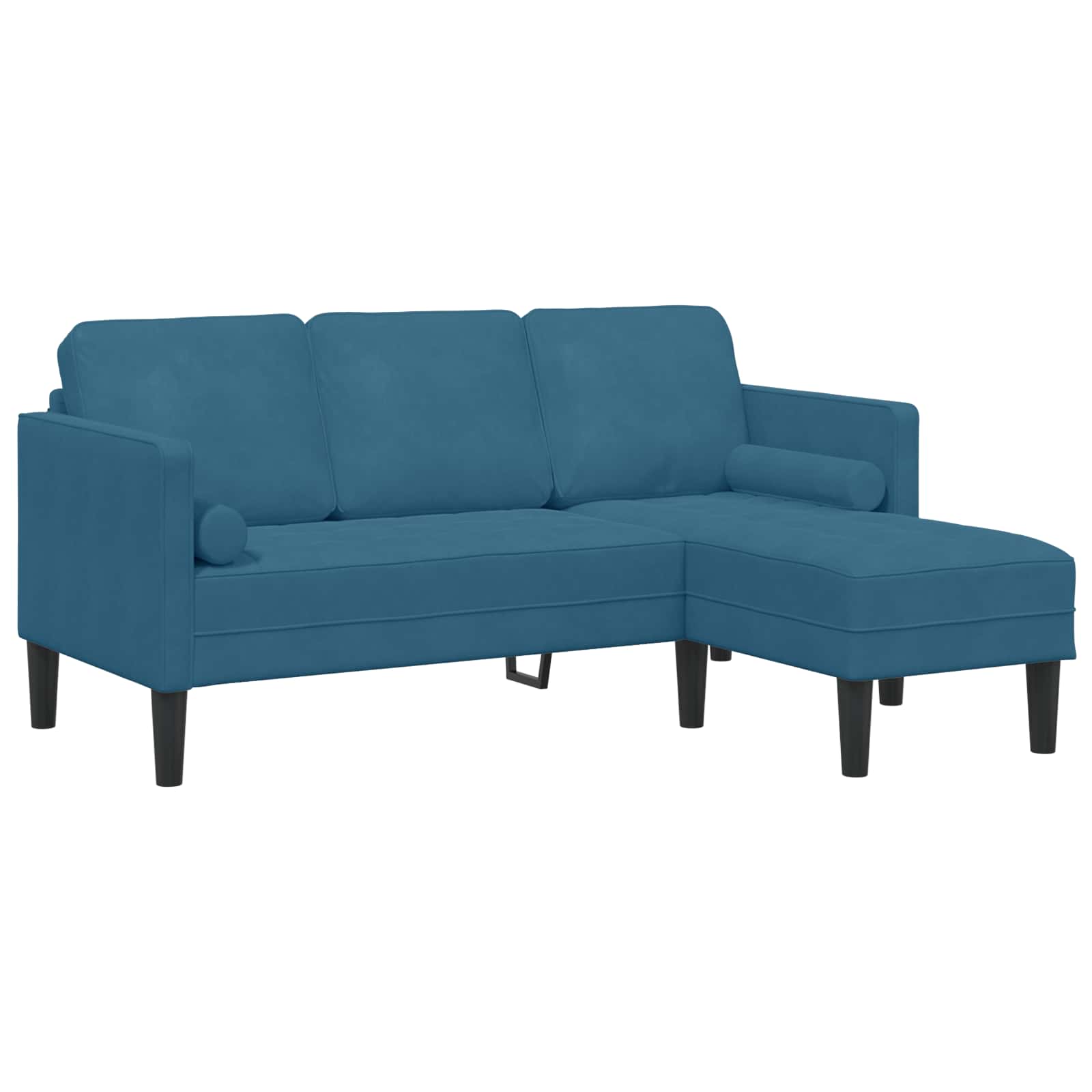 vidaXL Sofa Set mit Kissen 2 pcs Blau Polyester – Bild 3