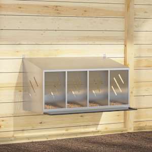 Piščančja gnezdilnica s 4 oddelki Pocinkana srebrna kovina