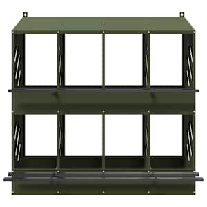 Hnízdní box pro kuřata se 8 přihrádkami olivově zelený kovový - obrázek 5
