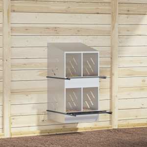 Piščančja gnezdilnica s 4 oddelki Pocinkana srebrna kovina