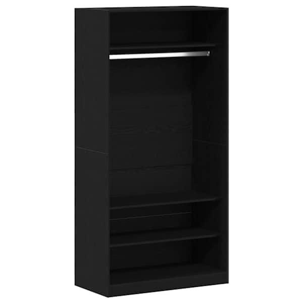 vidaXL Garderoobikapp Must tamm 100 x 50 x 200 cm Tehispuit