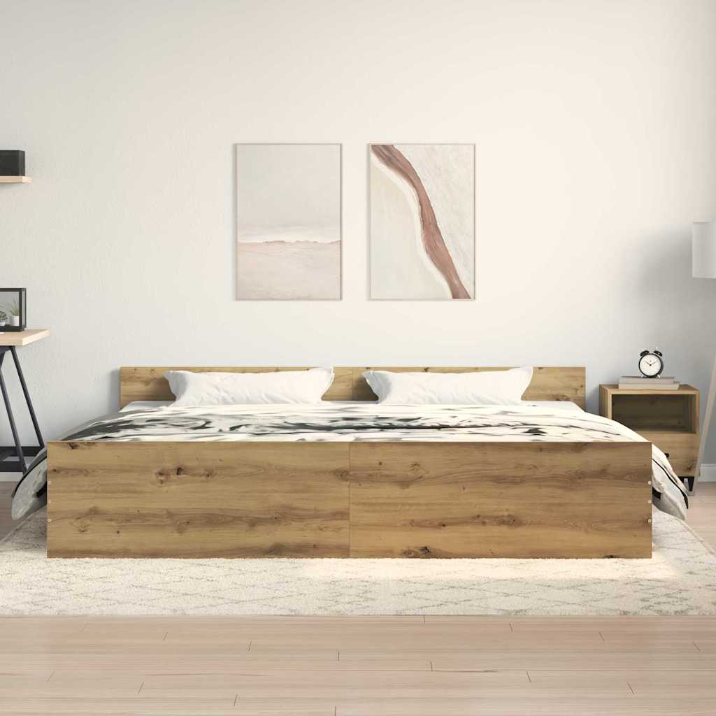 Voodi Raam Artisan Tamme 200x200 cm Töödeldud Puit