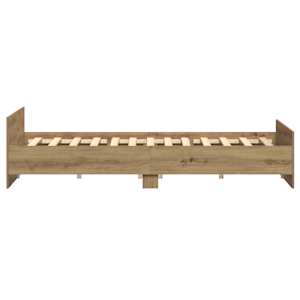 Rám postele Artisanový dub 203 x 203 x 50 cm kompozitní dřevo - obrázek 6