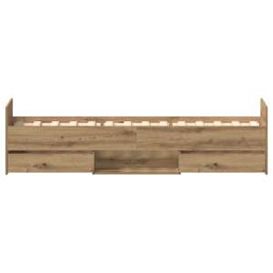 Rám postele Artisanový dub 193 x 78 x 50 cm kompozitní dřevo - obrázek 7