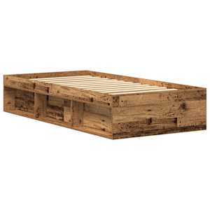Rám postele bez matrace Staré dřevo 75x190 cm Technické dřevo - obrázek 7