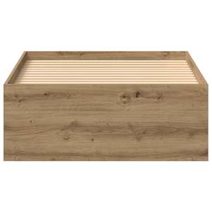 Rám postele bez matrace dub artisan 75x190cm Dřevěné konstrukce - obrázek 5