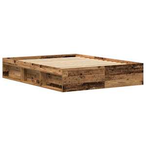Rám postele bez matrace Staré dřevo 150x200cm Technické dřevo - obrázek 4