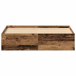 Rám postele bez matrace Staré dřevo 150x200cm Technické dřevo - obrázek 5