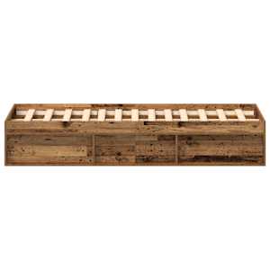 Rám postele bez matrace Staré dřevo 150x200cm Technické dřevo - obrázek 6