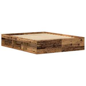 Rám postele bez matrace Staré dřevo 150x200cm Technické dřevo - obrázek 7