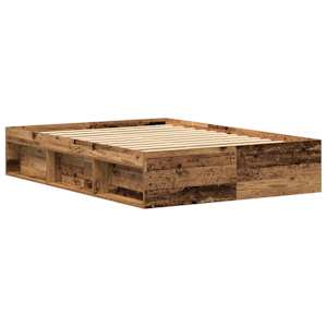 Rám postele bez matrace Staré dřevo 135x190cm Technické dřevo - obrázek 4