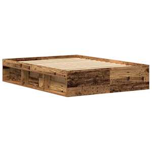 Rám postele bez matrace Staré dřevo 135x190cm Technické dřevo - obrázek 7