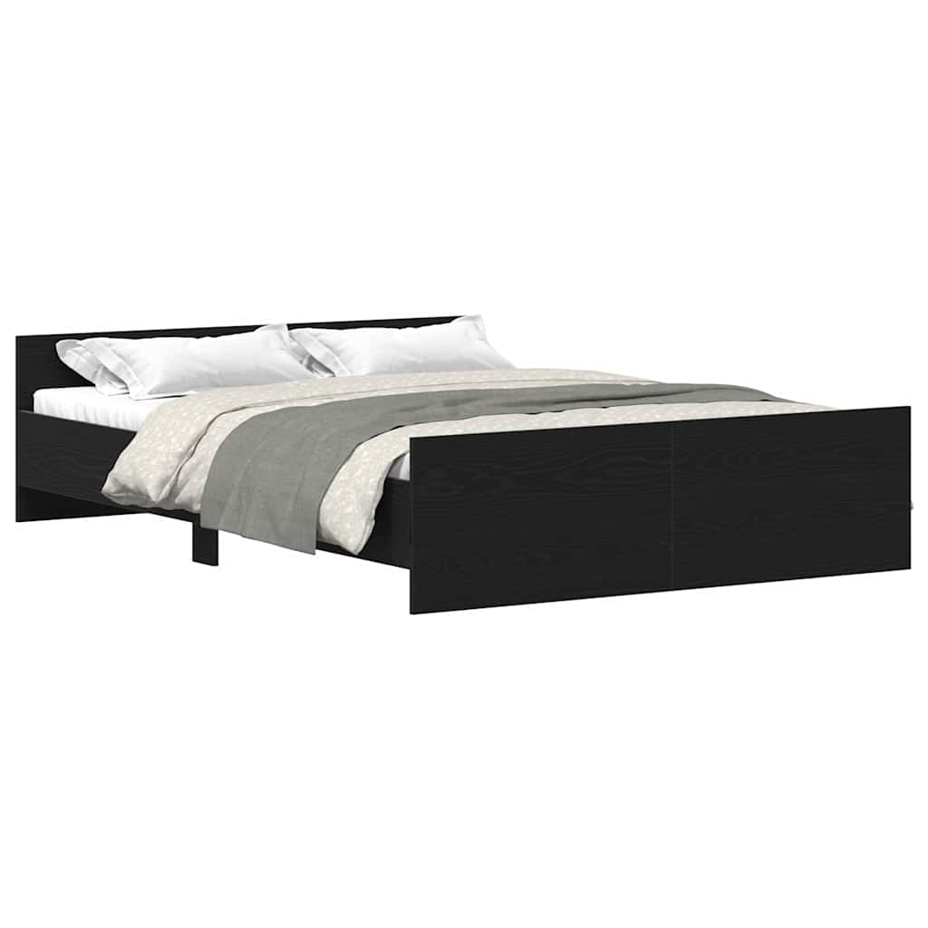 vidaXL Bedframe zonder matras 140x200 cm bewerkt hout zwart eikenkleur afbeelding