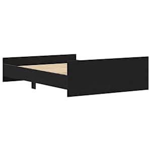 Rám postele bez matrace černý dub 135x190 cm kompozitní dřevo - obrázek 8