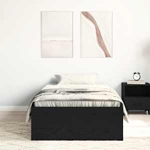 Rám postele bez matrace Dub černý 100x200 cm Dřevěné konstrukce - obrázek 3
