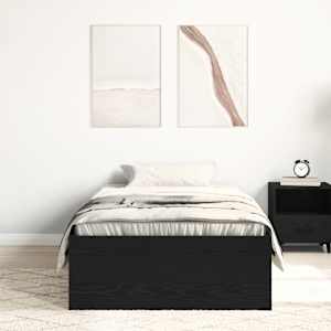Rám postele bez matrace Dub černý 90x190 cm Dřevěné konstrukce - obrázek 3