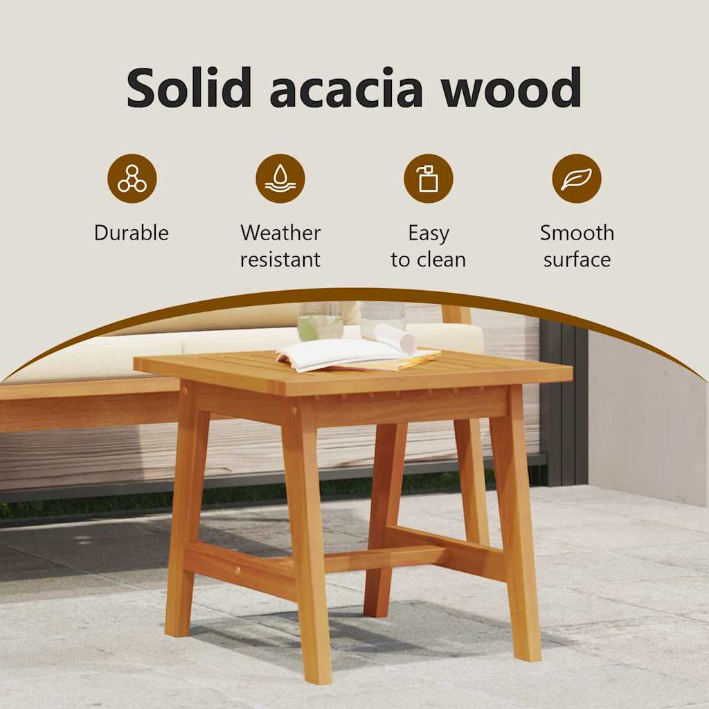 Garden Furniture Brown Solid Acacia wood Outdoor Set Terrace Modern Wood vidaXL - Picture 25 of 27