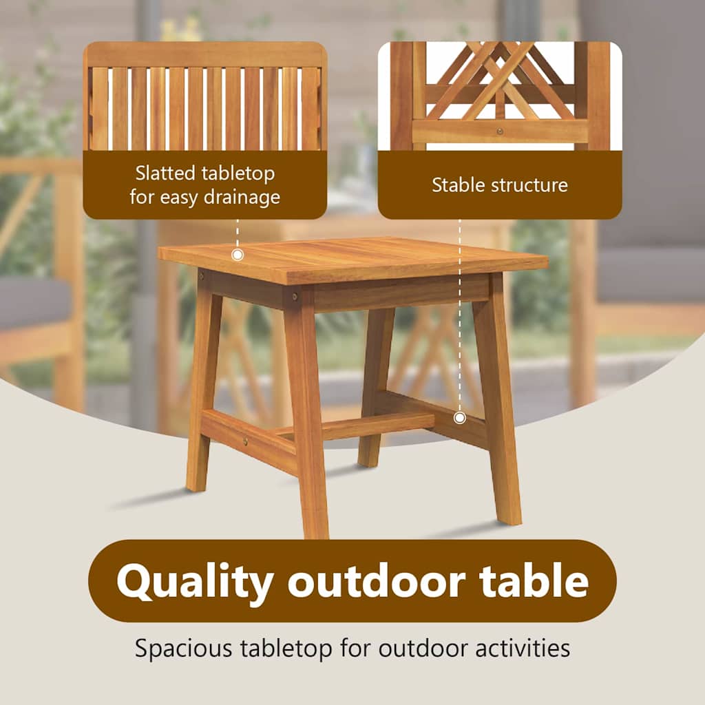 Garden Furniture Brown Solid Acacia wood Outdoor Set Terrace Modern Wood vidaXL - Picture 26 of 27