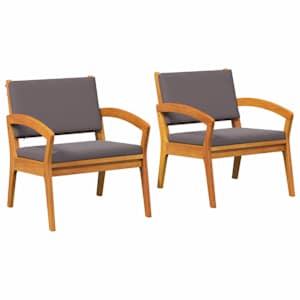Zahradní křeslo 2 pcs Přírodní olej Masivní akátové dřevo - obrázek 2