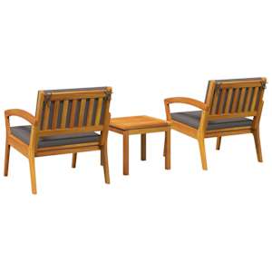 Bistro souprava s polštářem 3 pcs Hnědá Polyester - obrázek 8