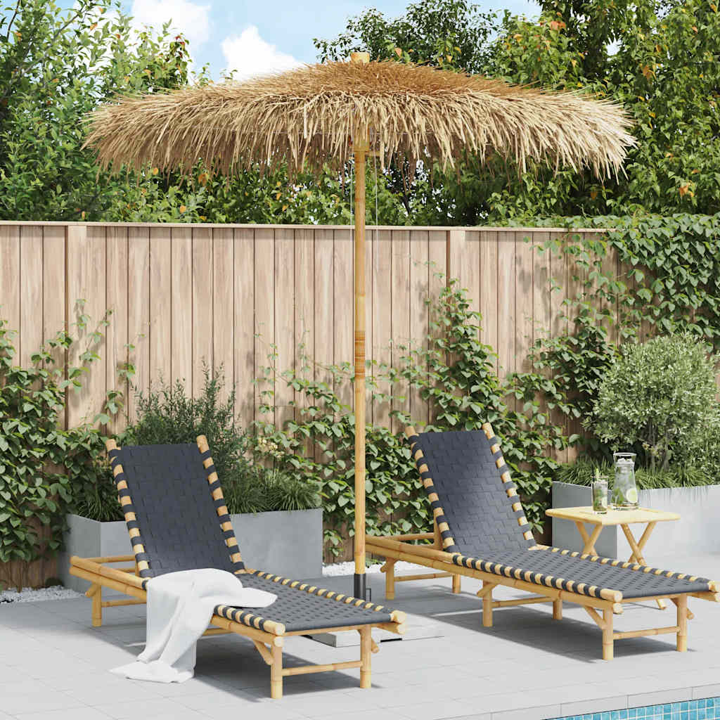  Bamboo Umbrella with Banana Leaf Roof Outdoor Umbrella Terrace Parasol vidaXL