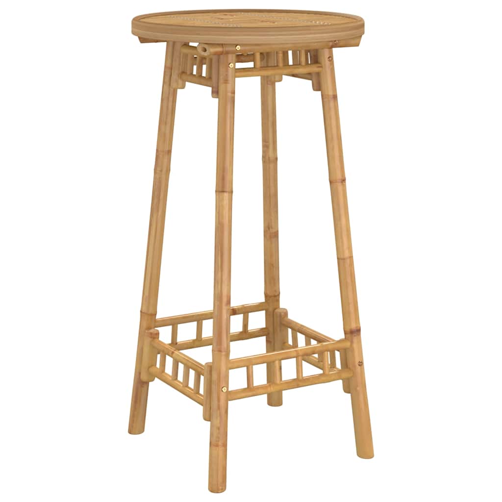 vidaXL Venkovní barový stůl kulatý Ø55x100 cm Bamboo