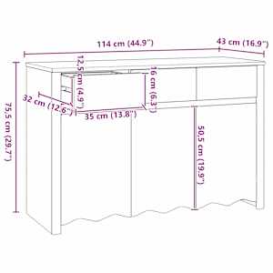 Servírovací skříň se zásuvkou Drammen Dub 114 x 43 x 75,5 cm - obrázek 12