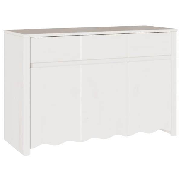 vidaXL K&otilde;ide sahtliga Drammen Valge 114 x 43 x 75,5 cm M&auml;nnipuit