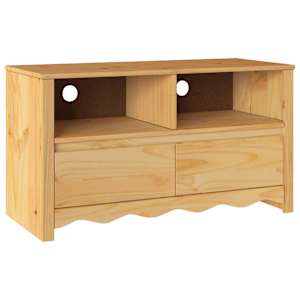 TV skříň Drammen Dub 99 x 43 x 55 cm Masivní borové dřevo - obrázek 2