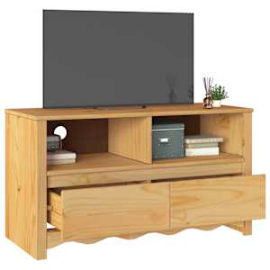 TV skříň Drammen Dub 99 x 43 x 55 cm Masivní borové dřevo - obrázek 3