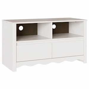 vidaXL Telerikapp sahtliga Drammen Valge 99 x 43 x 55 cm M&auml;nnipuit