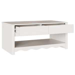 Konferenční stolek se zásuvkou Drammen Bílá 99 x 55 x 45 cm - obrázek 5