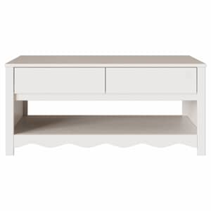 Konferenční stolek se zásuvkou Drammen Bílá 99 x 55 x 45 cm - obrázek 7