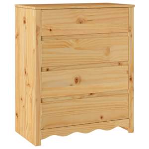 Příborník Drammen Dub 76,5 x 40 x 91 cm Masivní borové dřevo - obrázek 2