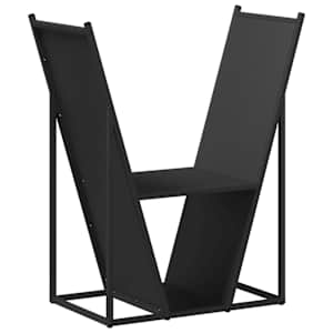 vidaXL k&uuml;ttepuude rest, must, 69,5x35x81 cm, k&uuml;lmvaltsitud teras