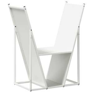 vidaXL k&uuml;ttepuude rest, valge, 69,5x35x81 cm, k&uuml;lmvaltsitud teras