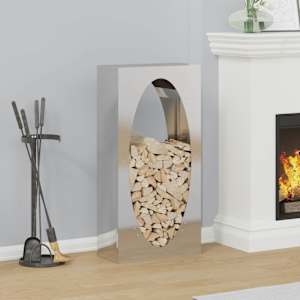 Stojalo za drva 50x23x100 cm nerjaveče jeklo