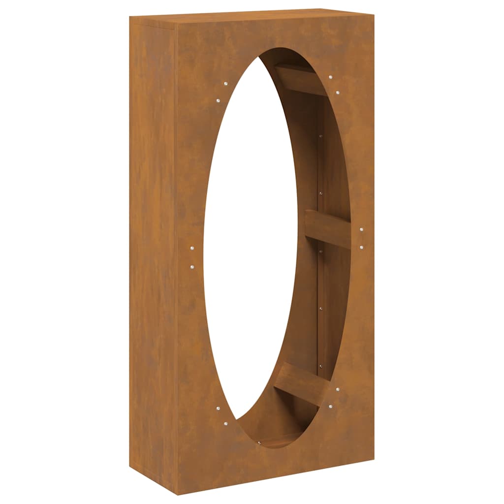 vidaXL Stojan na palivové dřevo 50x23x100 cm povětrnostně odolná ocel